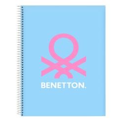 Libreta Benetton Spring Azul cielo A4 120 Hojas