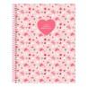 Libreta Vicky Martín Berrocal In bloom Rosa A4 120 Hojas