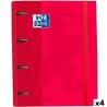 Carpeta de anillas Oxford Classic Rojo A4+ (4 Unidades)