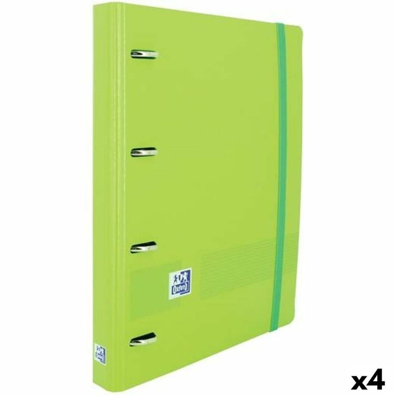 Carpeta de anillas Oxford Live & Go Verde A4+ (4 Unidades)