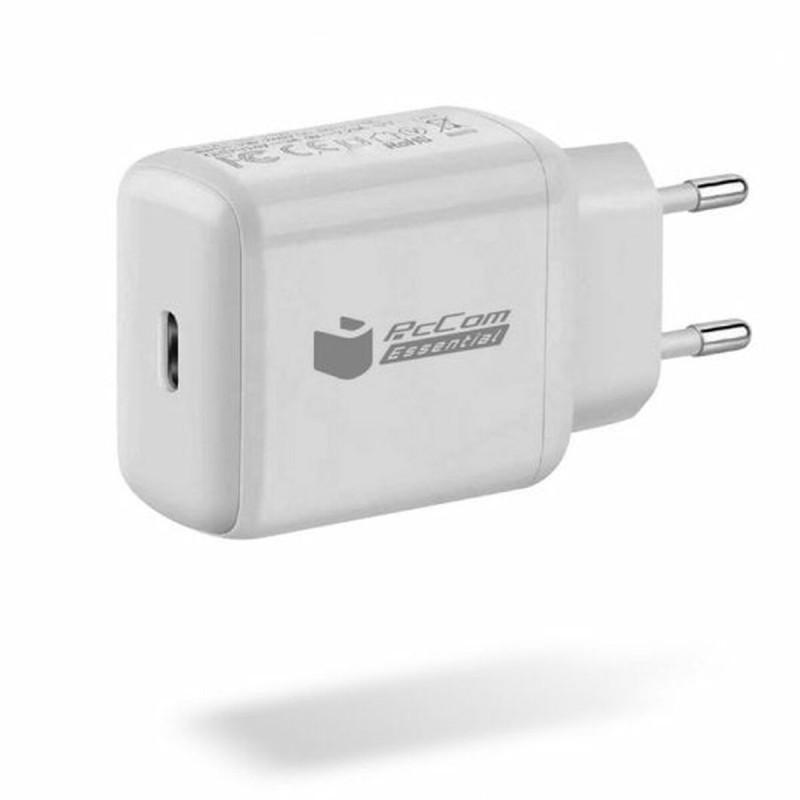 Cargador de Pared + Cable USB-C PcCom Blanco 20 W