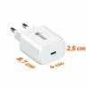 Cargador de Pared + Cable USB-C PcCom Blanco 20 W