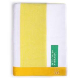 Toalla de Playa Benetton BE041 Amarillo 160 x 90 cm (90 x 160 cm)