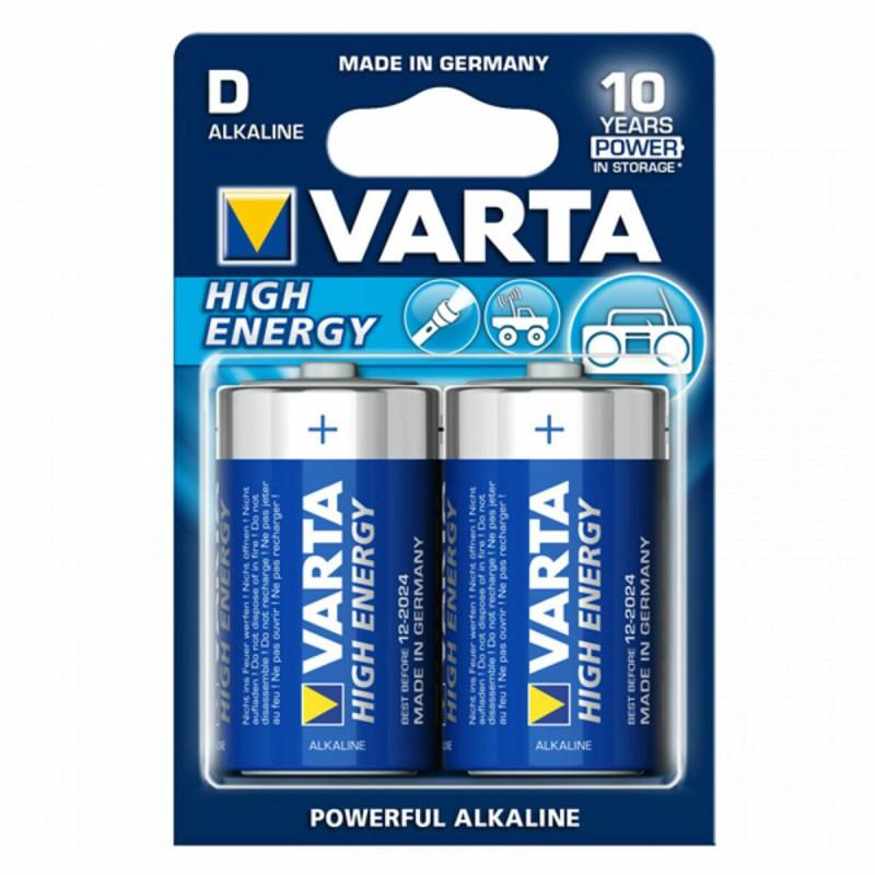 Pila Varta LR20 D     2UD 1,5 V 16500 mAh High Energy (2 pcs) 2 Ah 1,5 V 2 Piezas (10 Unidades)