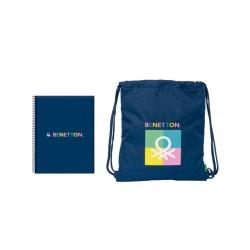 Set de Papelería Benetton Cool Azul marino 2 Piezas