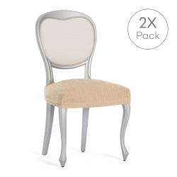 Funda para Silla Eysa TROYA Beige 50 x 5 x 50 cm 2 Unidades