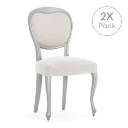 Funda para Silla Eysa JAZ Blanco Cálido 50 x 5 x 50 cm 2 Unidades