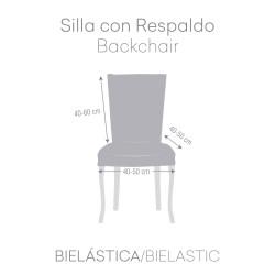 Funda para Silla Eysa JAZ Blanco Cálido 50 x 60 x 50 cm 2 Unidades