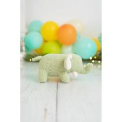 Peluche Crochetts Bebe Verde Elefante 27 x 13 x 11 cm