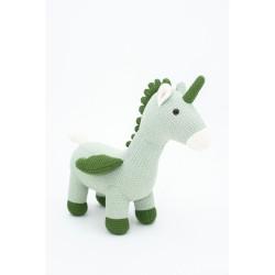 Peluche Crochetts AMIGURUMIS MINI Verde Unicornio 51 x 42 x 26 cm