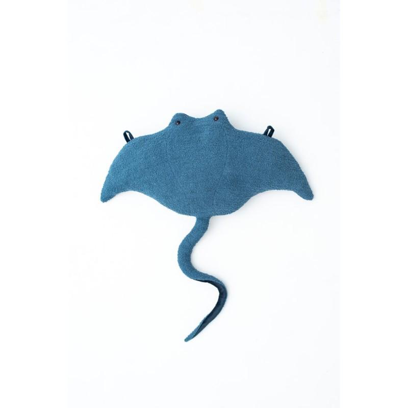 Peluche Crochetts OCÉANO Azul oscuro Mantarraya 67 x 77 x 11 cm