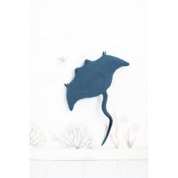 Peluche Crochetts OCÉANO Azul oscuro Mantarraya 67 x 77 x 11 cm