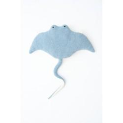 Peluche Crochetts OCÉANO Azul claro Mantarraya 67 x 77 x 11 cm