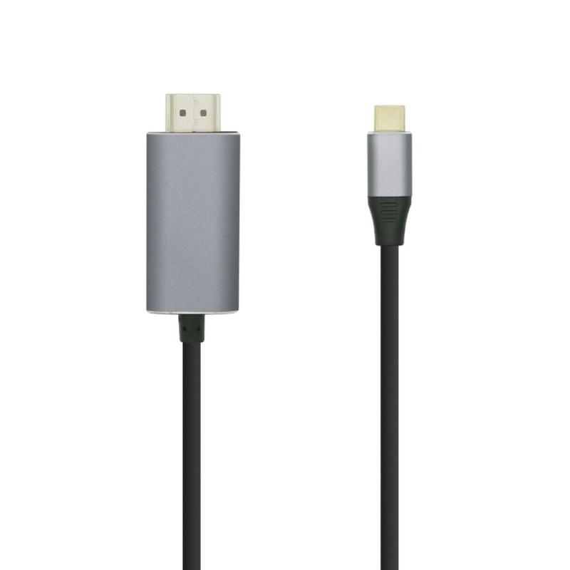 Cable USB-C a HDMI Aisens A109-0392 Negro 80 cm 4K Ultra HD