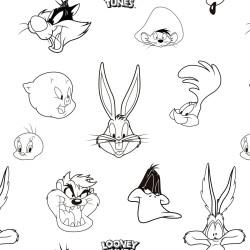 Funda Nórdica Looney Tunes Looney B&W Blanco black 155 x 220 cm