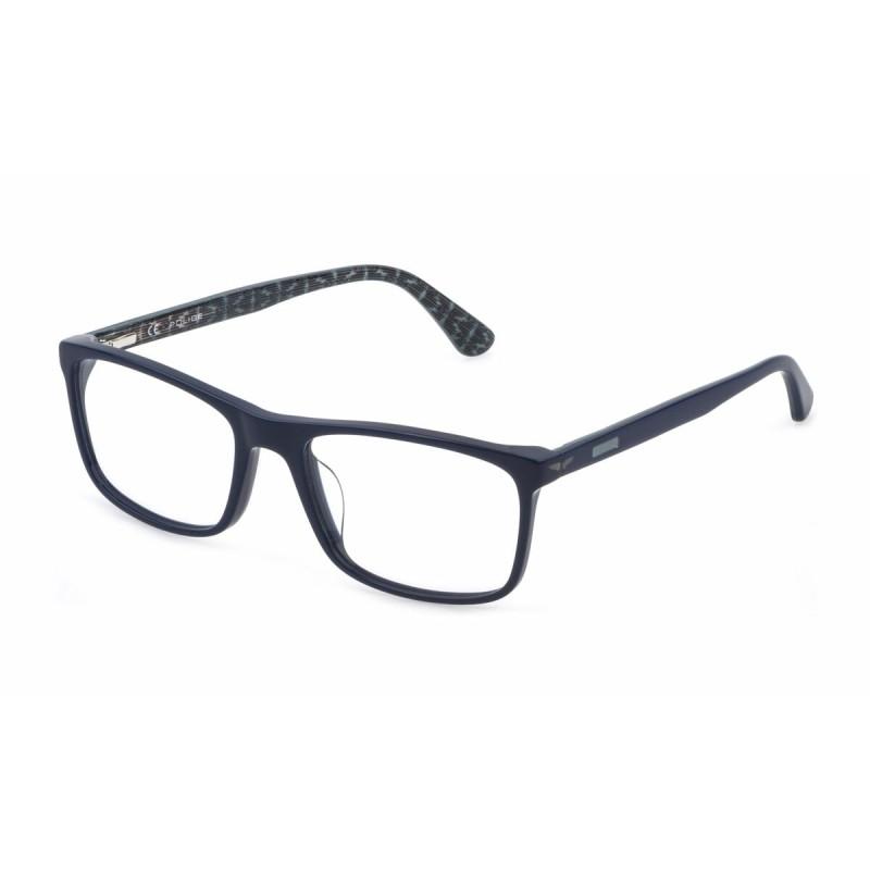 Montura de Gafas Hombre Police VPLD03-557PAC Azul Ø 55 mm