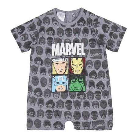 Pelele de Manga Corta para Bebé Marvel Gris