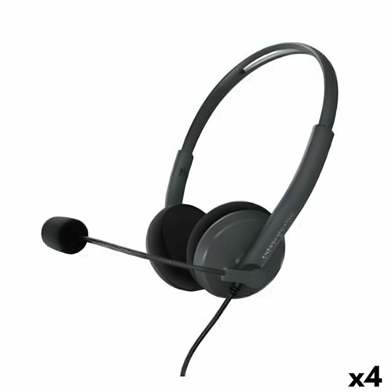 Auriculares con Micrófono Energy Sistem Office 2 Negro (4 Unidades)