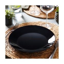 Plato Llano Arcopal Negro Vidrio (Ø 25 cm)