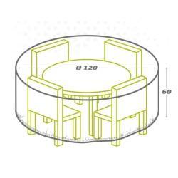 Funda Protectora Aktive Ø 120 cm Mesas 120 x 60 x 120 cm (6 Unidades)