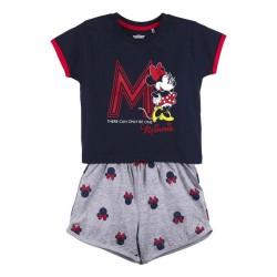 Pijama de Verano Minnie Mouse Azul oscuro Gris