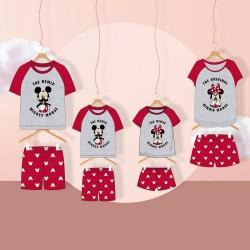 Pijama de Verano Minnie Mouse Rojo Gris