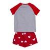 Pijama de Verano Minnie Mouse Rojo Gris