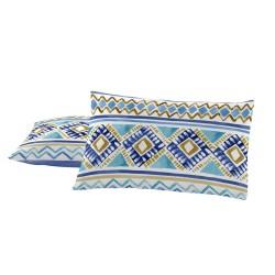 Funda de almohada Alexandra House Living Vinia Azul 50 x 75 cm (2 Unidades)