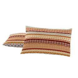 Funda de almohada Alexandra House Living Siena Ocre 50 x 75 cm (2 Unidades)