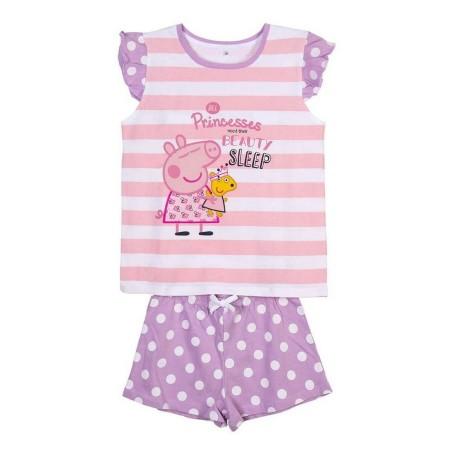 Pijama de Verano Peppa Pig Rosa Morado