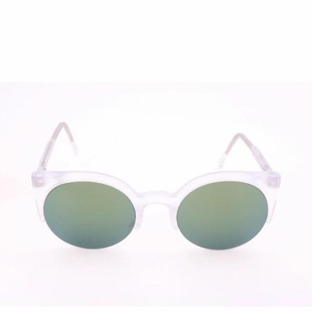 Gafas de Sol Unisex Retrosuperfuture Lucia Crystal Mat Petrol Transparente Ø 51 mm