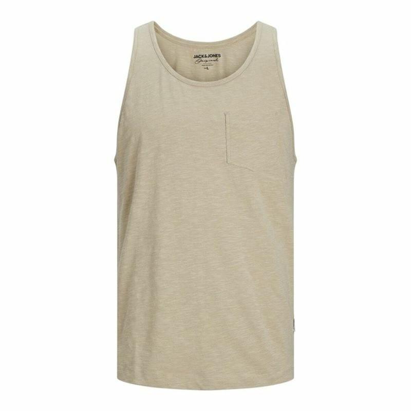 Camiseta de Tirantes Hombre Jack & Jones Jortampa Slub Beige