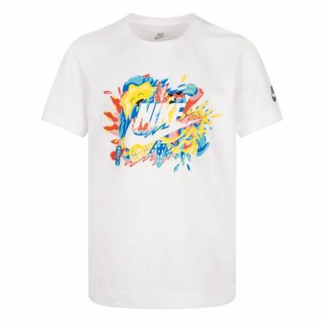 Camiseta de Manga Corta Infantil Nike Sport Splash  Blanco