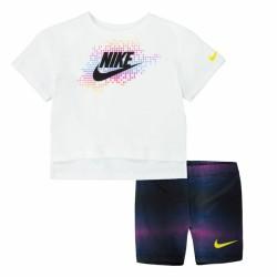 Conjunto Deportivo para Niños Nike Aop Bike Azul Blanco Multicolor 2 Piezas