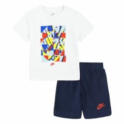 Conjunto Deportivo para Niños Nike Nsw Add Ft Short  Azul Blanco Multicolor 2 Piezas