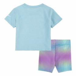 Conjunto Deportivo para Niños Nike Aop Bike Azul Multicolor Lila 2 Piezas