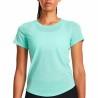 Camiseta de Manga Corta Mujer Under Armour Streaker Ss Aguamarina