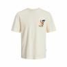 Camiseta de Manga Corta Infantil Jack & Jones tampa Back Beige