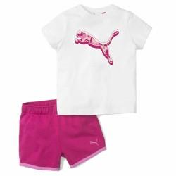 Conjunto Deportivo para Niños Puma Minicats Alpha Rosa