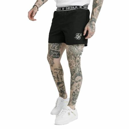 Pantalones Cortos Deportivos para Hombre SikSilk Standard Negro