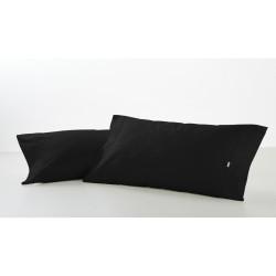 Funda de almohada Alexandra House Living Negro 45 x 95 cm (2 Unidades)