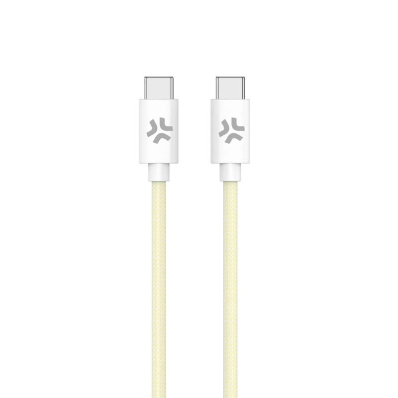 Cable USB-C Celly USBCUSBCCOTTYL Amarillo 1,5 m