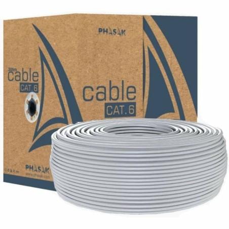 Cable de Red Rígido UTP Categoría 6 Phasak PHR 6100 Gris 100 m