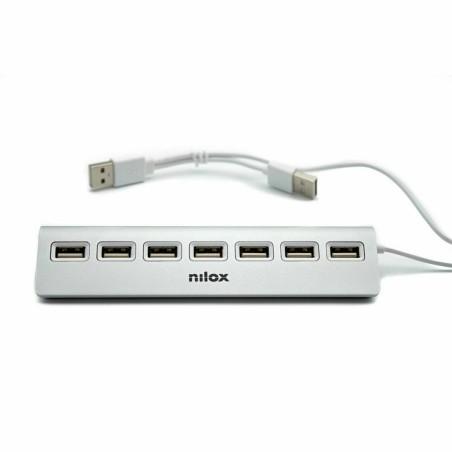 Hub USB Nilox NXHU7ALU2 Gris