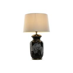 Lámpara de mesa Home ESPRIT Negro Dorado Cerámica 50 W 220 V 40 x 40 x 70 cm