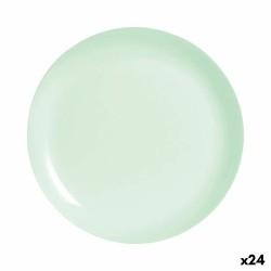 Plato Llano Luminarc Diwali Paradise Verde Vidrio 25 cm (24 Unidades)