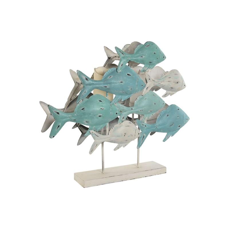 Figura Decorativa Home ESPRIT Mediterráneo Peces 60 x 15 x 53 cm