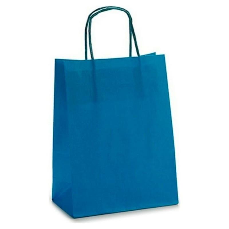 Bolsa de Papel Azul Papel (8,5 x 30 x 18 cm)