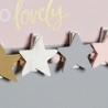 Cuadro Portafotos con Pinzas DKD Home Decor Hello Lovely Madera MDF Estrellas 40 x 1 x 24 cm