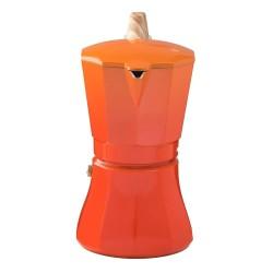 Cafetera Italiana Oroley Petra 6 Tazas Naranja Aluminio